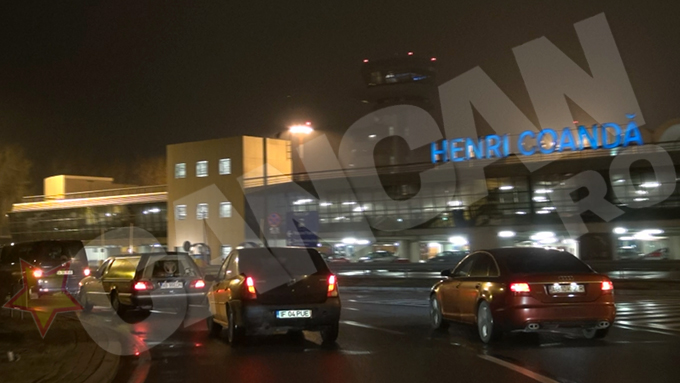 Mai intai, masina a oprit la Aeroportul Otopeni
