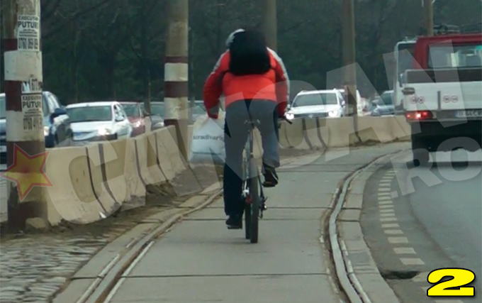 Pe Barbu Vacarescu, a mers pe linia de tramvai