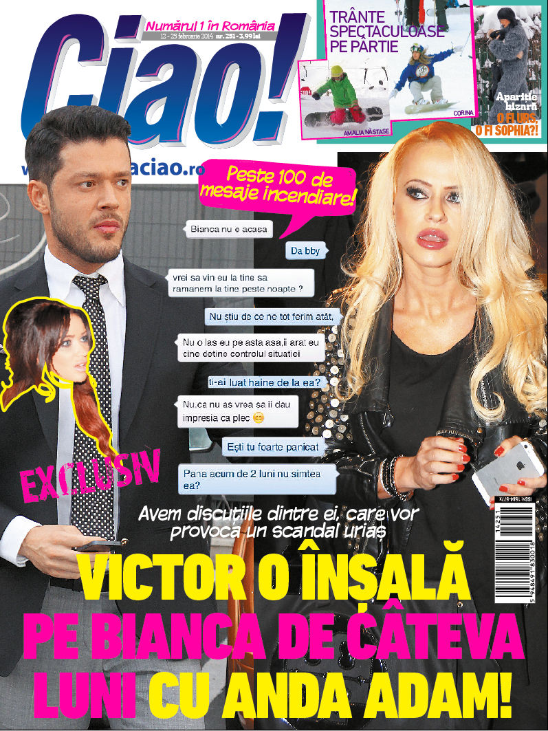 Cititi cele peste 100 de mesaje dintre Victor si Anda in noul numar al revistei Ciao