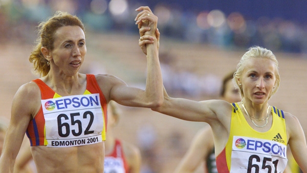 Violeta Beclea Szekely, alaturi de Gabi Szabo, doua campioane ale pistei de atlestism foto: realitatea.net