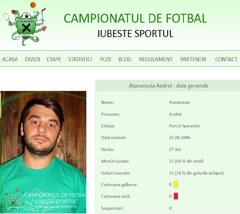 Andrei juca la o echipa de fotbal din Bucuresti