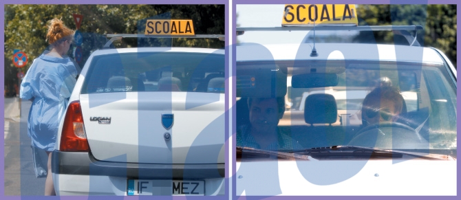 Ioana este incurajata de iubitul ei in drum spre traseu