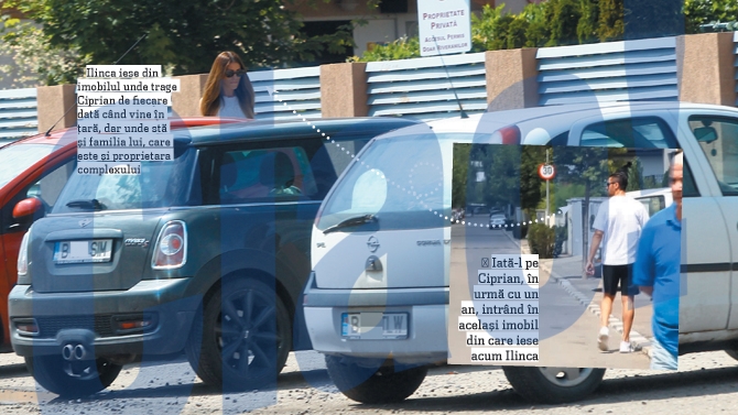 Ilinca Vandici iese din camplexul rezidential