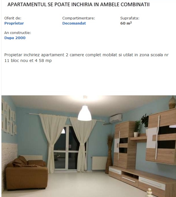 George inchiriaza apartamentul primit de la tatal lui