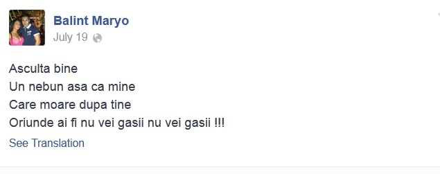 Mesajul postatd e Mario, pe facebook