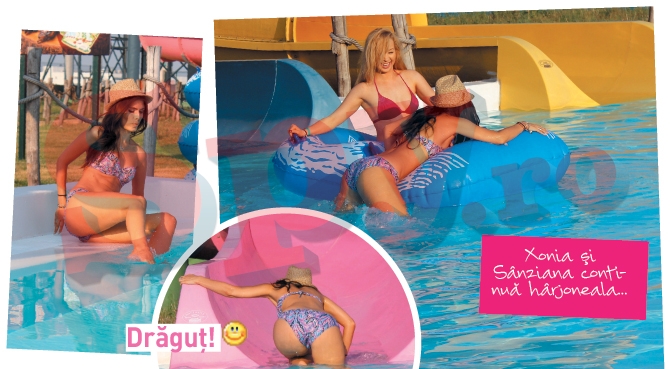 Xonia si Sanziana s-au distrat ca doua sirene
