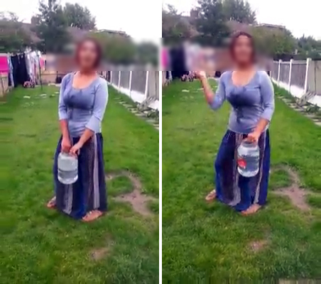 Sefora a iesit in curte cu un bidon sa respecte provocarea Ice Bucket. N-a spus insa nimic despre o posibila donatie