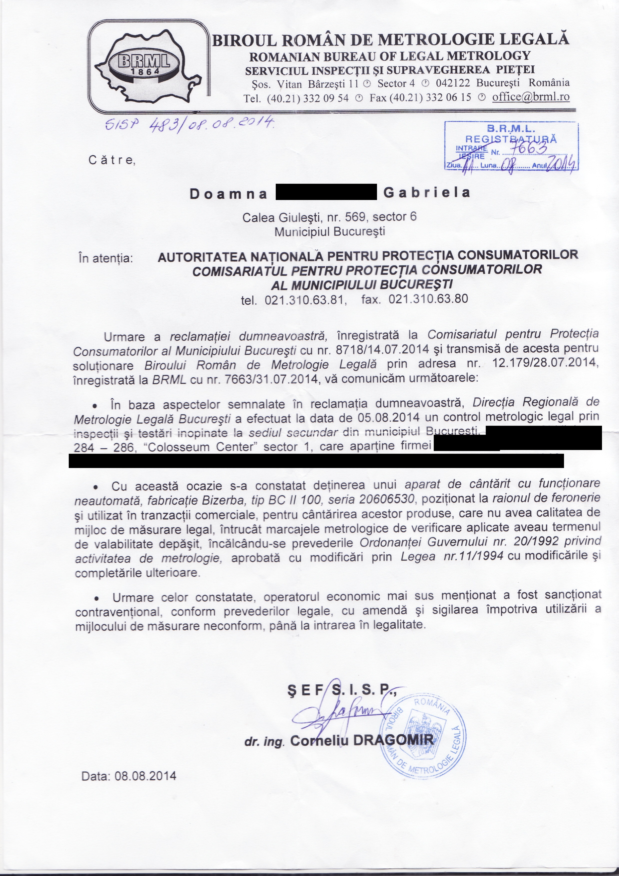 Reprezentantii OPC sustin ca au gasit cantarul defect in magazinul de bricolaj