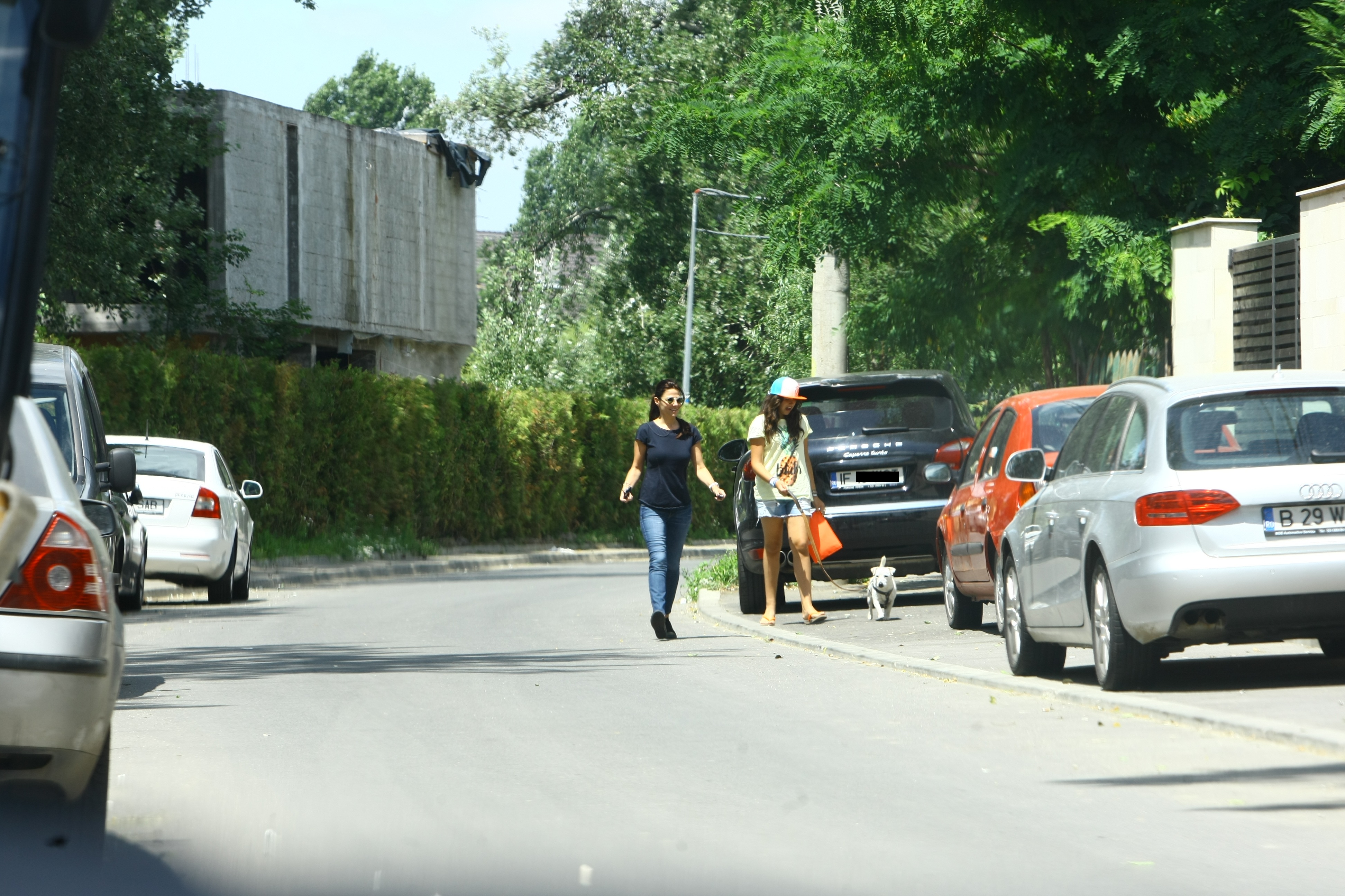 Oana, fiica ei si catelul au pornit impreuna catre apartament