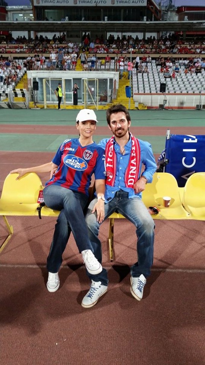 Tuncay si Andreea Marin au mers la meci la Dinamo, echipa pe care o indrageste Stefan Banica jr.