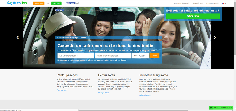 Oferta este prezentata pe internet