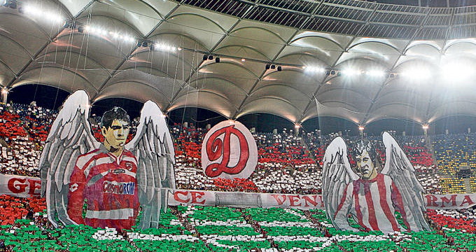 Dinamovistii au realizat coregrafii impresionante pe National Arena