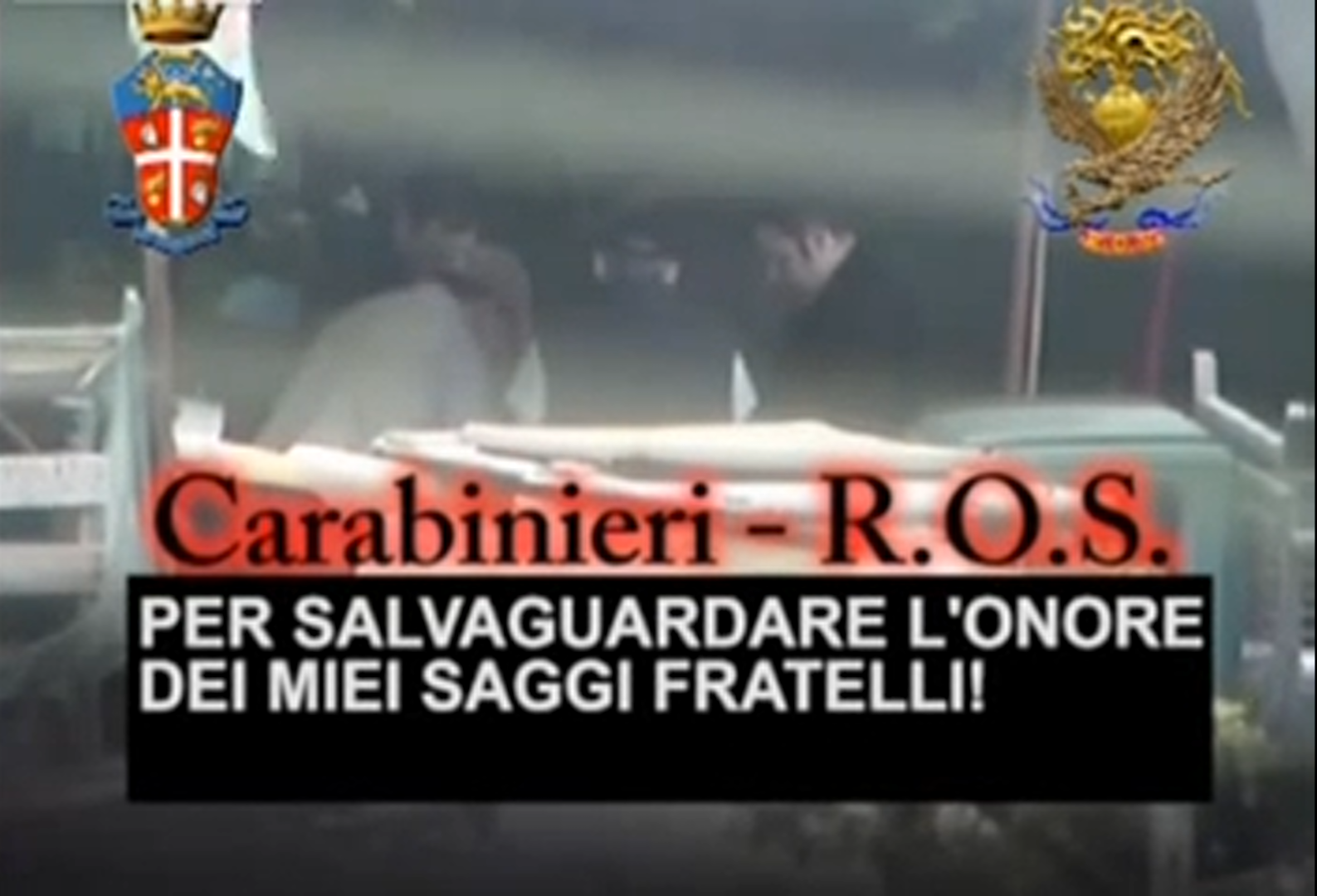 Captura din filmarea pe care politistii italieni au facut-o (sursa: youtube)