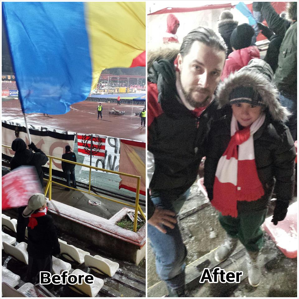 Inainte de a fi kimbracat de camaradul sau, pustiul avea pe el o haina foarte subtire