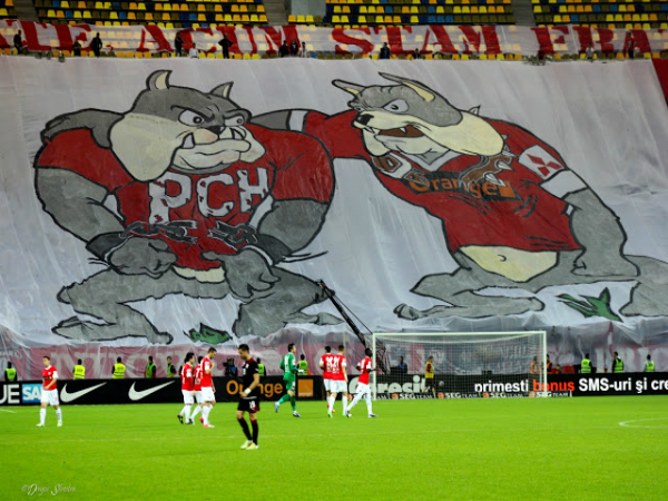 Fanii dinamovisti au realizat coregrafii impresionante