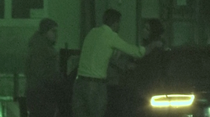 Ajunsa in curtea complexului, bruneta a dat sa plece, dar a fost oprita de Boureanu