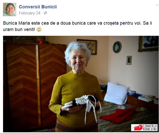 Tanti Mita croseteaza botosi