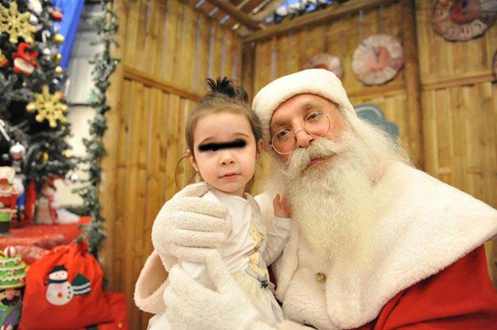 Fiica lui Pepe l-a intalnit pe Mos Craciun (foto:facebook)