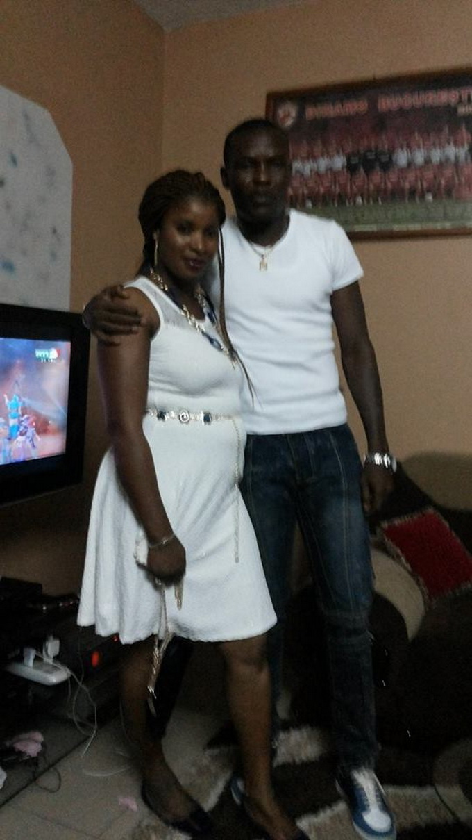 Daouda s-a pozat cu sotia langa tabloul cu echipa lui Dinamo