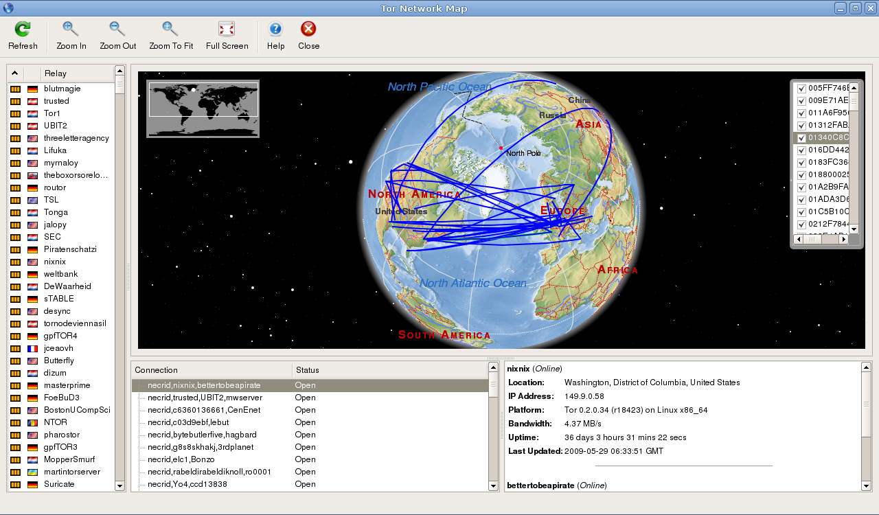 Acesta este un program de accesare a retelelor anonime