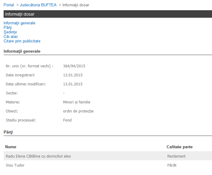 Fosta sotie a lui Sisu a cerut ordin de protectie