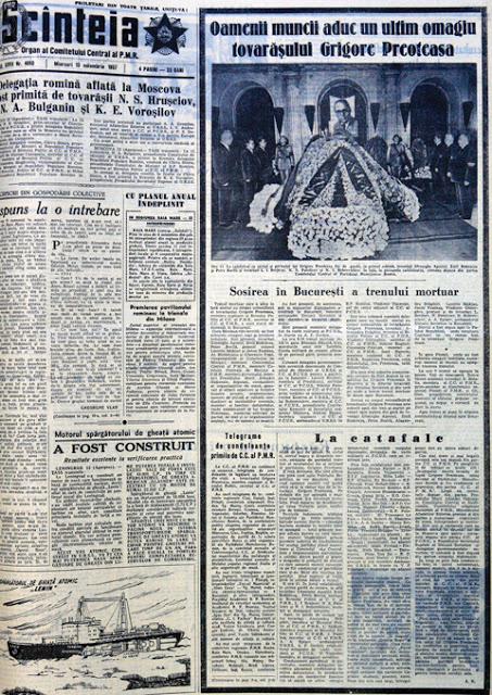 Presa vremii a deplans moartea liderului comunist Grigore Preoteasa in accidentul aviatic de la Moscova, insa si pana azi imprejurarile in care a avut loc tragedia raman un mare mister