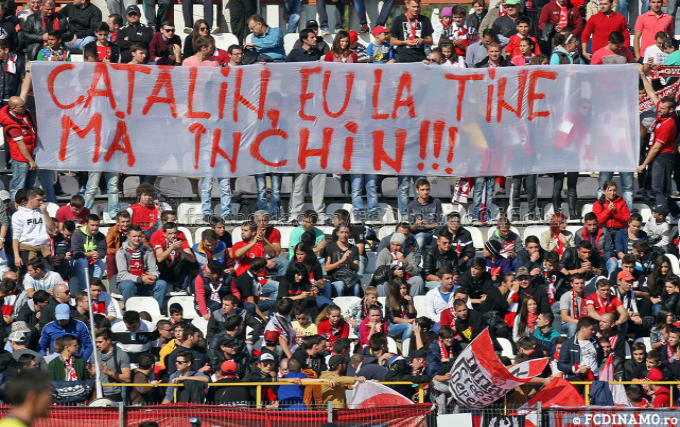 Fanii dinamovisti nu l-au uitat niciun moment pe Catalin Hildan
