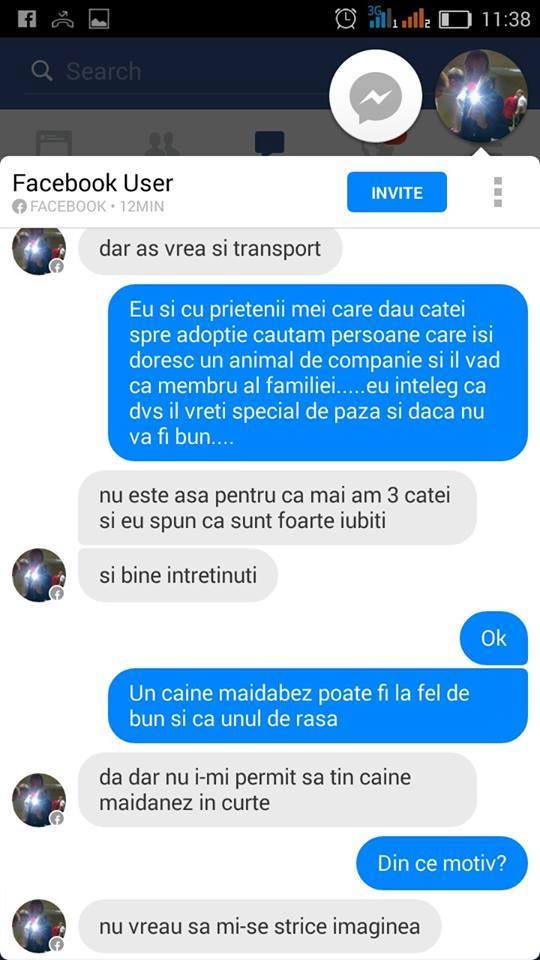 Politista abordeaza o voluntara pe Facebook