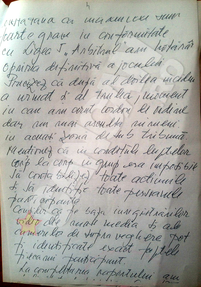 Tudor a scris ca au existat trei meleuri intre jucatorii celor doua echipe