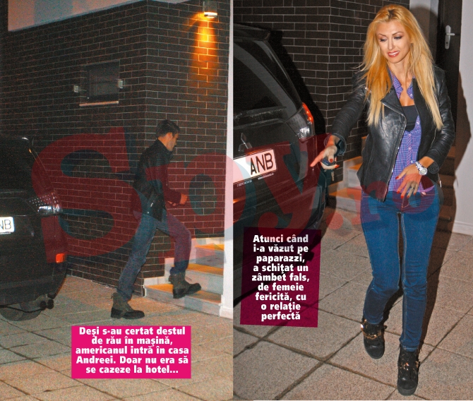 Andreea a vazut paparazzii si a fortat un zambet
