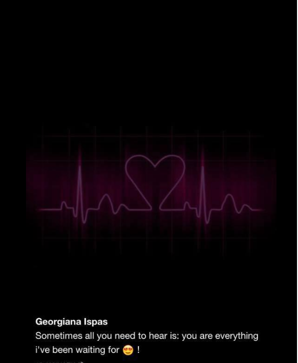 Mesajul scris de Georgiana Ispas