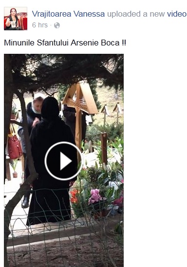 Vanessa a fost la mormantul lui Arsenie Boca