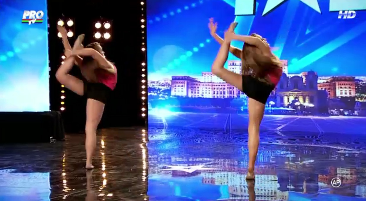 Crina si Stefania au fost campioane nationale la gimnastica ritmica