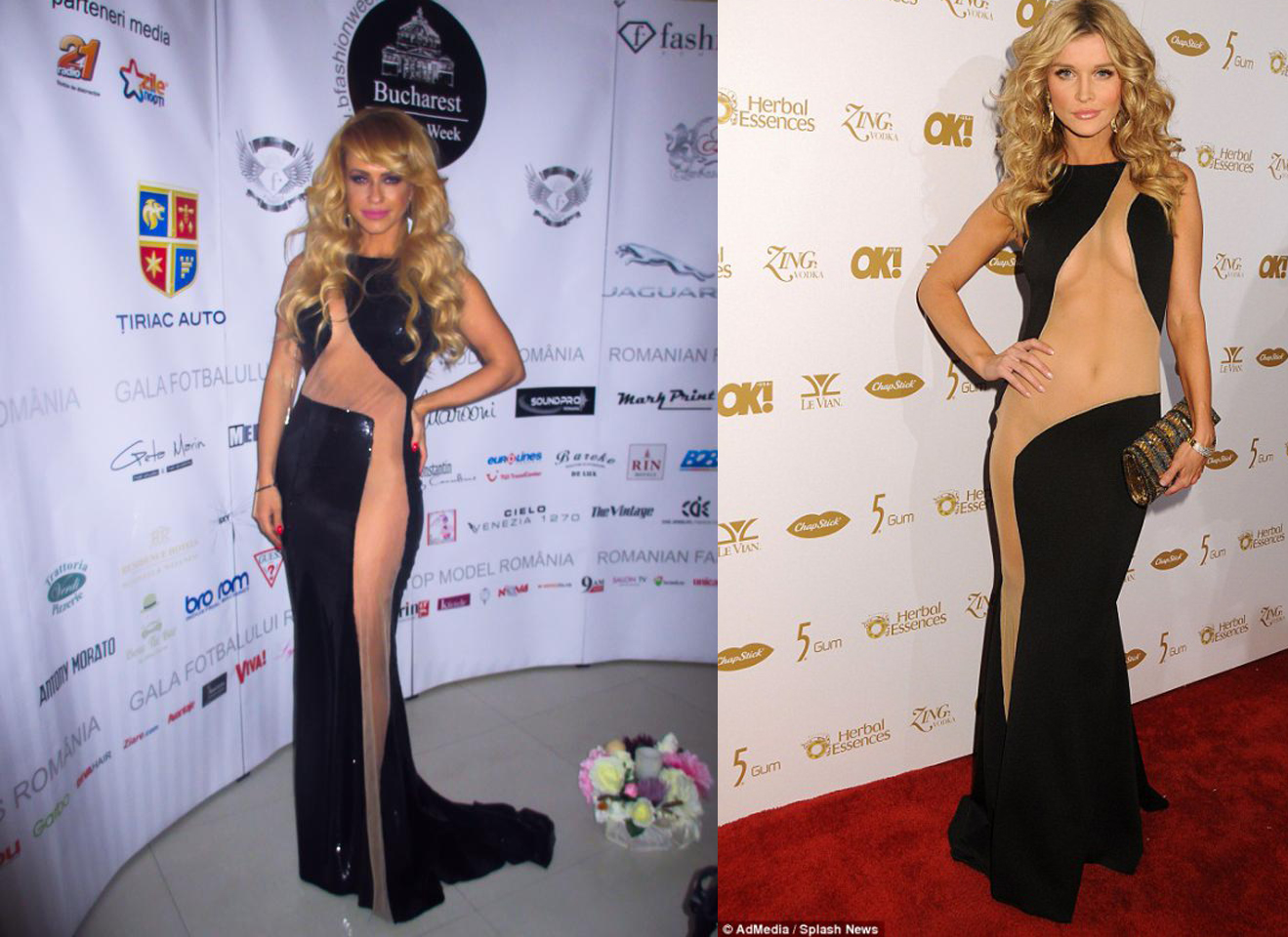 Anda Adam a purtat, la un eveniment monden, o rochie copiata