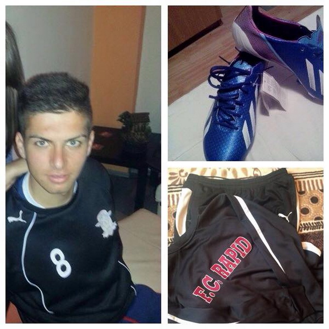 Familia a fotografiat o alta pereche de ghete ale lui Alex si a postat anuntul pe facebook