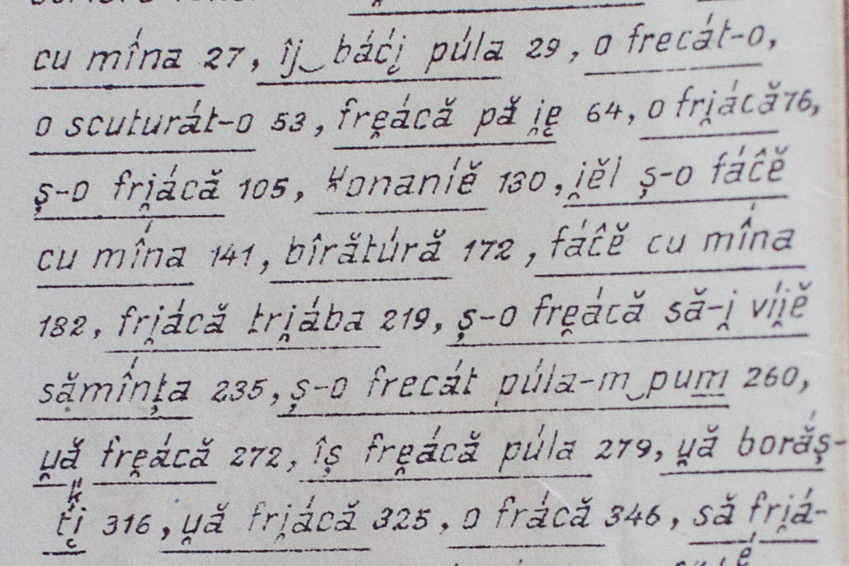 Atlasul lingvistic roman - Cuvinte obscene