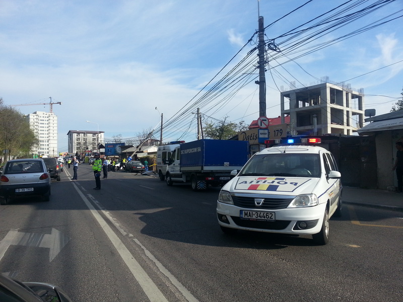 In urma evenimentului rutier, un sens de mers a fost blocat mai bine de o ora