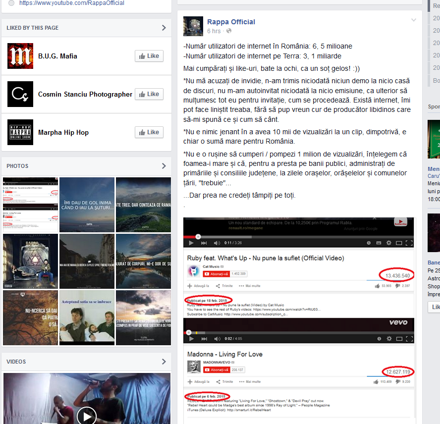Aceasta este postarea rapperului