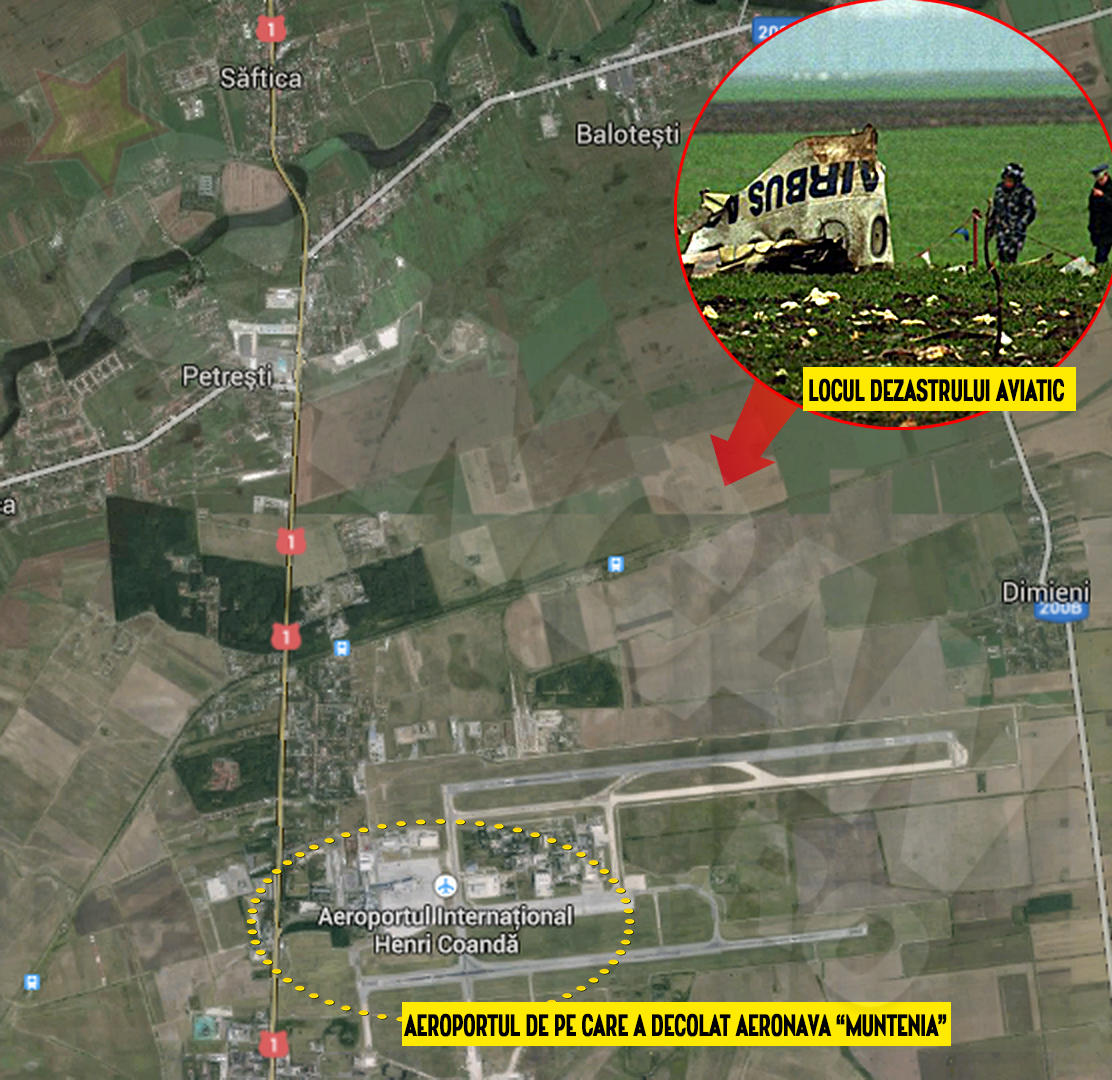 Aeronava TAROM s-a prabusit in apropierea garii Balotesti, la doar trei minute dupa ce decolase de pe Aeroportul Otopeni