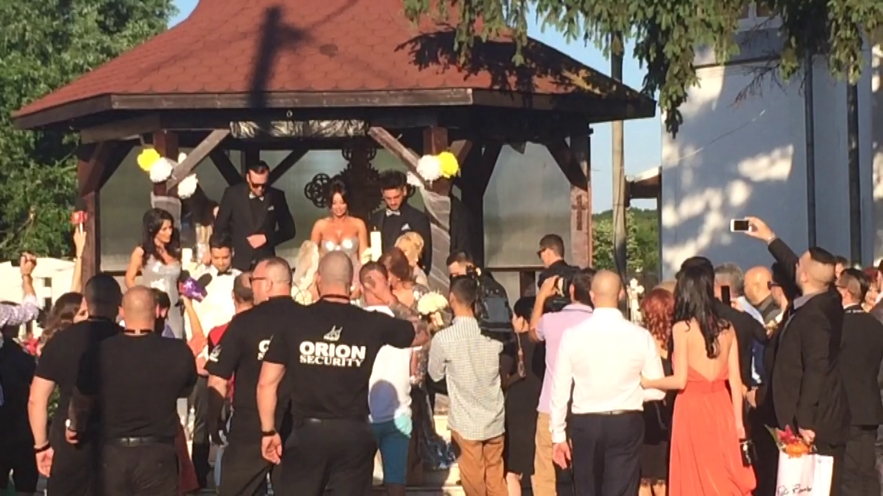 Dorian Popa si iubita, Claudia, la nunta Andei Adam