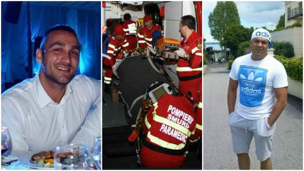 Sportivul (stanga) a fost batut de politist (dreapta) (foto:aradon.ro)