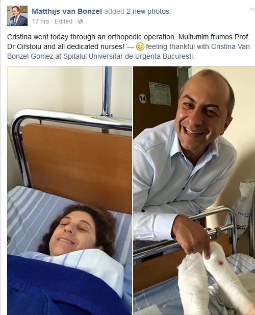 Ambasadorul i-a multumit managerului Spitalului Universitar de Urgenta Bucuresti, Catalin Carstoiu
