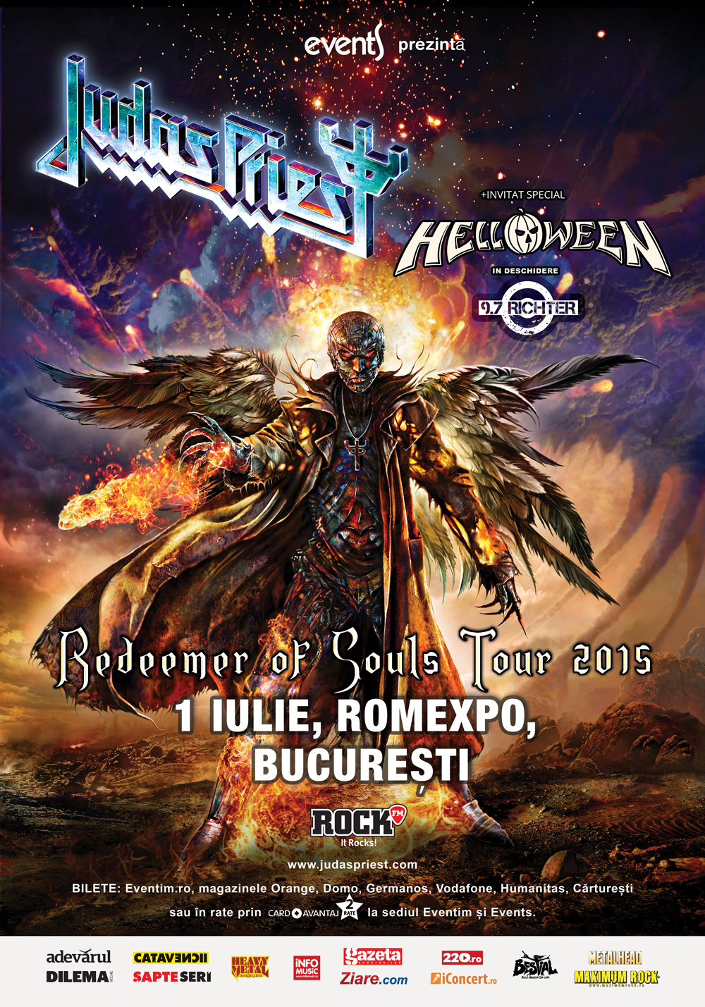 Concertul celor de la Judas Priest va avea loc pe 1 iulie