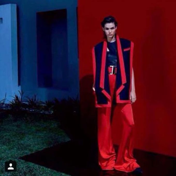 Tinuta Balmain copiata de Adelina Pestritu