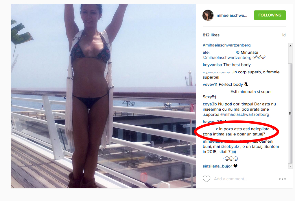 Un fan a observat ca ceva este in neregula in zona bikinilor