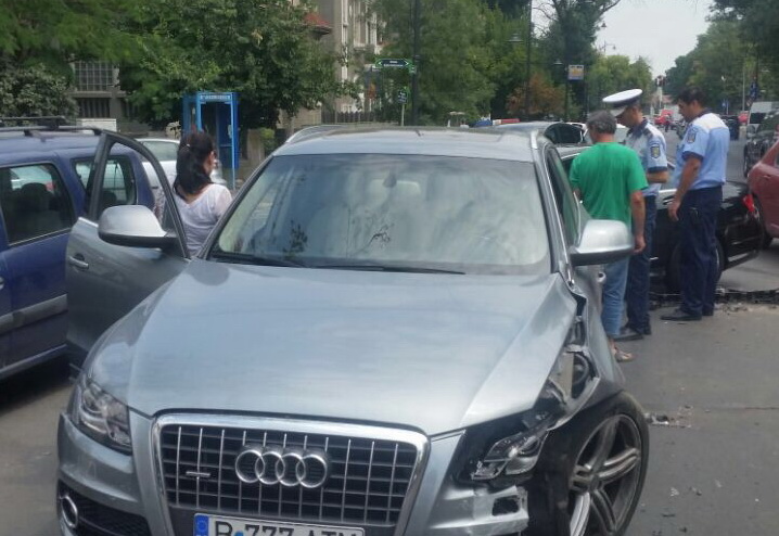 Masina Andrei a fost serios avariata