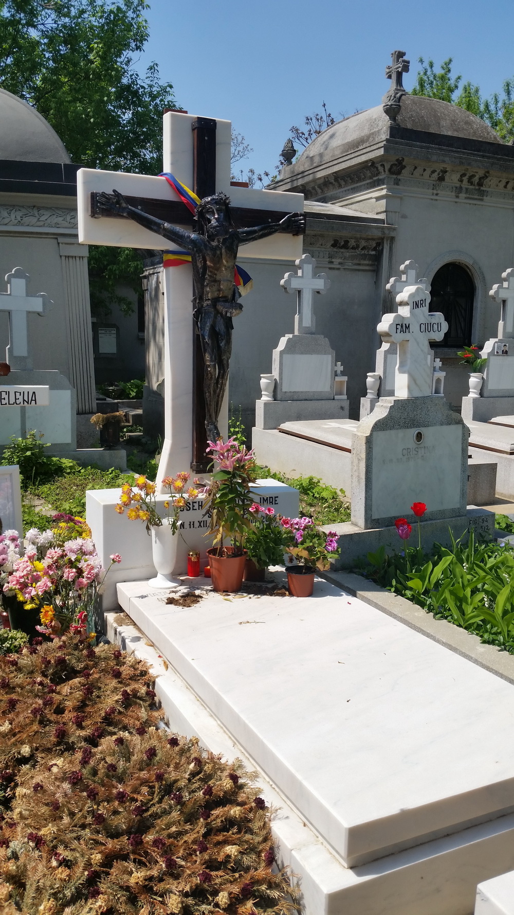 Mormantul maestrului Szobi Cseh este unul dintre cele mai ingrijite din Bellu