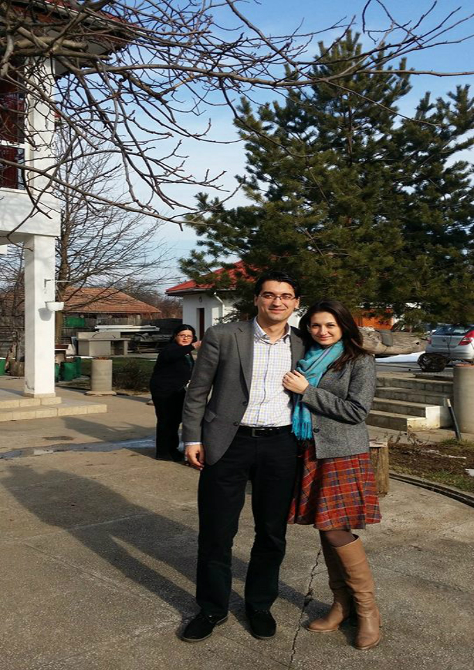 Razvan Burleanu si-a scos iubita la meci. Cei doi indragostiti au mers la Romania- Ungaria