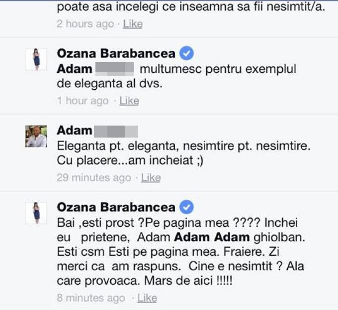 Conversatia dintre vedeta si prietenul virtual.