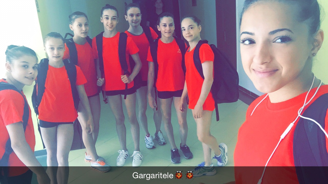 Larisa dupa un antrenament.